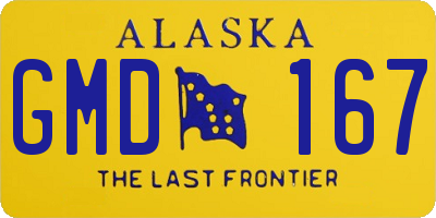 AK license plate GMD167