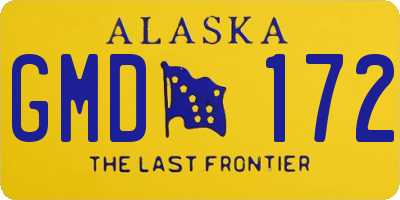AK license plate GMD172