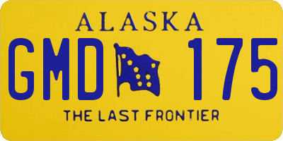 AK license plate GMD175