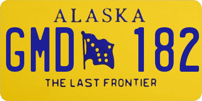 AK license plate GMD182