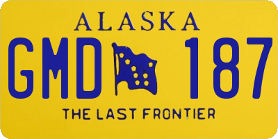AK license plate GMD187