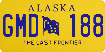 AK license plate GMD188
