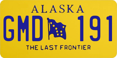 AK license plate GMD191