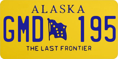 AK license plate GMD195
