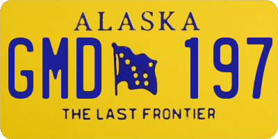 AK license plate GMD197