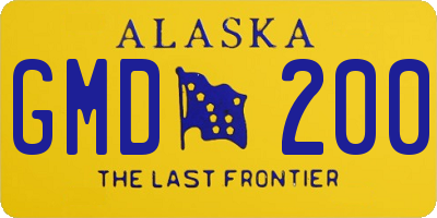 AK license plate GMD200