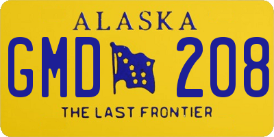 AK license plate GMD208