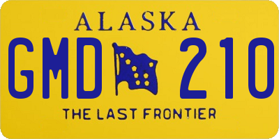 AK license plate GMD210