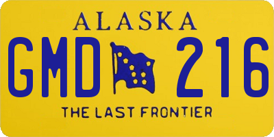 AK license plate GMD216