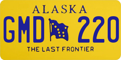 AK license plate GMD220