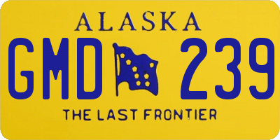 AK license plate GMD239