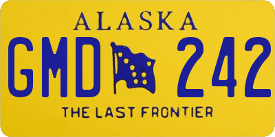AK license plate GMD242