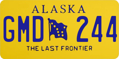 AK license plate GMD244