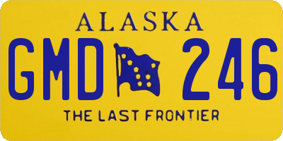 AK license plate GMD246