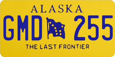 AK license plate GMD255