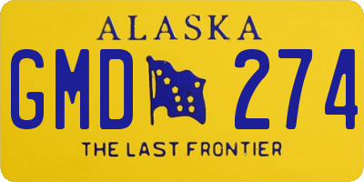 AK license plate GMD274