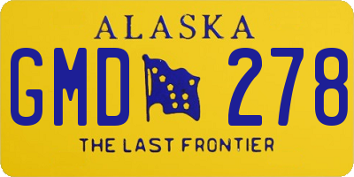 AK license plate GMD278