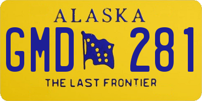 AK license plate GMD281