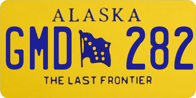 AK license plate GMD282