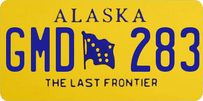 AK license plate GMD283
