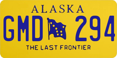 AK license plate GMD294