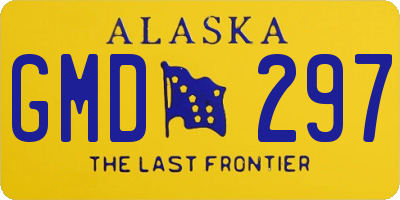 AK license plate GMD297