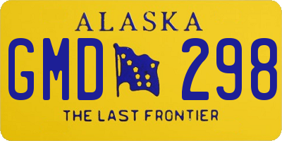 AK license plate GMD298