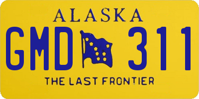 AK license plate GMD311