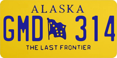 AK license plate GMD314