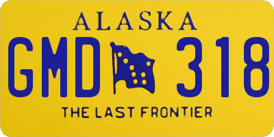 AK license plate GMD318