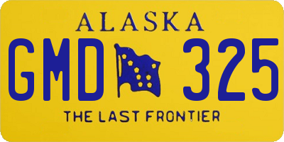 AK license plate GMD325