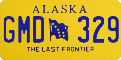 AK license plate GMD329