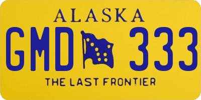 AK license plate GMD333