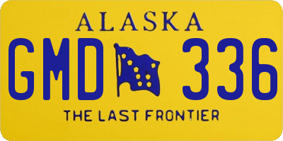 AK license plate GMD336