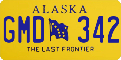 AK license plate GMD342