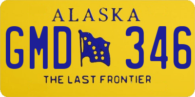 AK license plate GMD346
