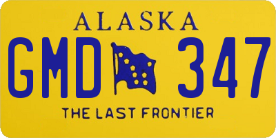 AK license plate GMD347