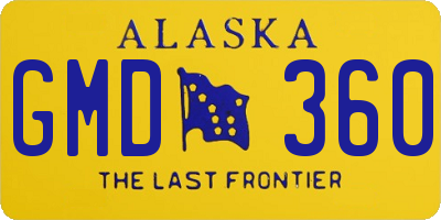 AK license plate GMD360