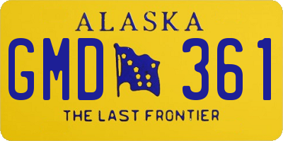 AK license plate GMD361