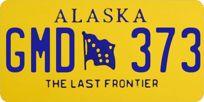 AK license plate GMD373