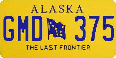 AK license plate GMD375