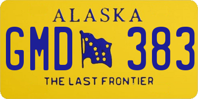 AK license plate GMD383