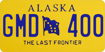 AK license plate GMD400