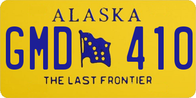 AK license plate GMD410