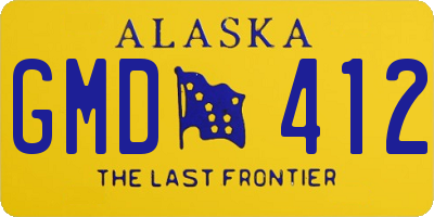 AK license plate GMD412