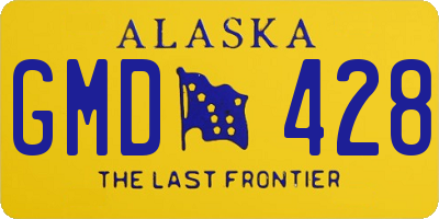AK license plate GMD428