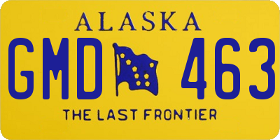 AK license plate GMD463