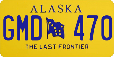 AK license plate GMD470