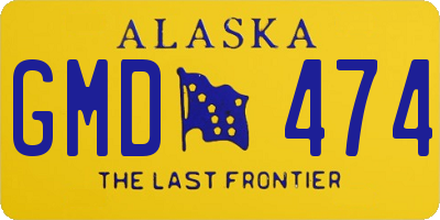 AK license plate GMD474