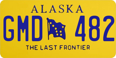 AK license plate GMD482